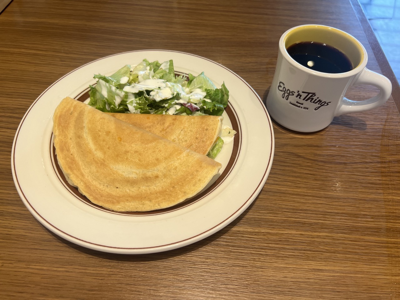 東京丨銀座丨Eggs’n Things丨夏威夷鬆餅名店丨Kalua Pork 鬆餅三明治丨早餐套餐